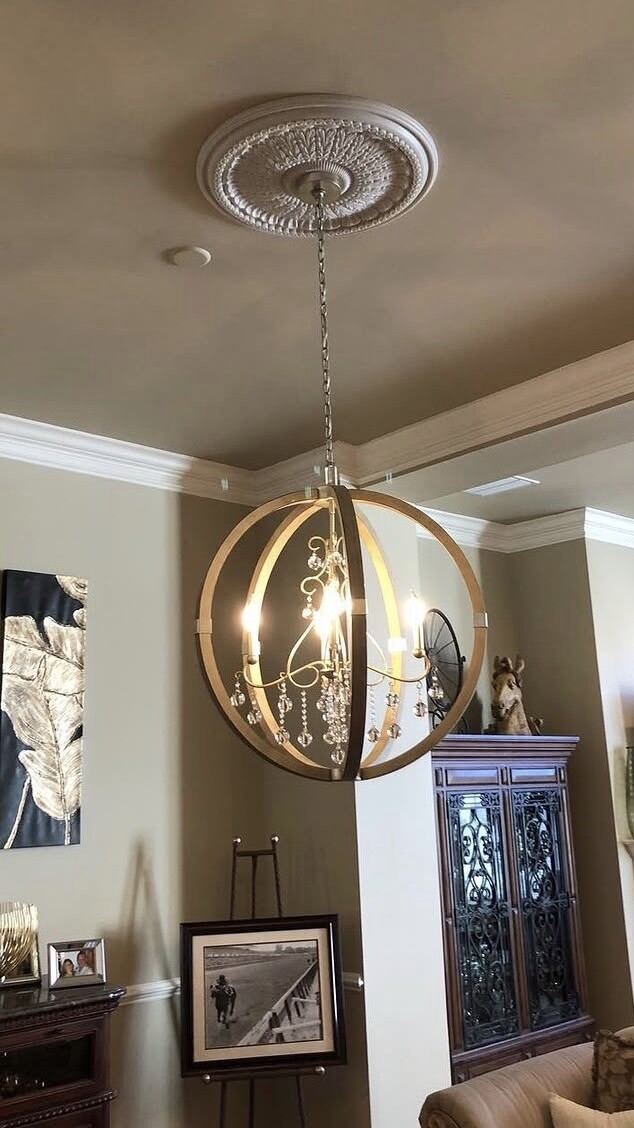 Chandelier lighting fixture installed by a New Jersey electrical contractor